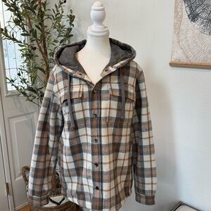 prAna Asgard Hooded Flannel Shirt Jacket